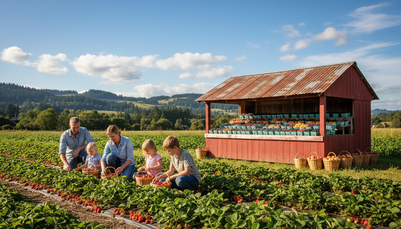 Sauvie Island Farm Loop: U-Pick Berries & Wildlife